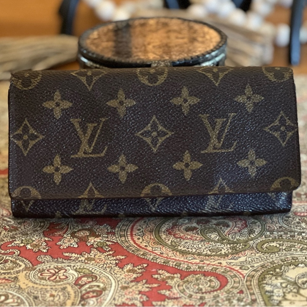 Louis Vuitton credit bifold long checkbook wallet.